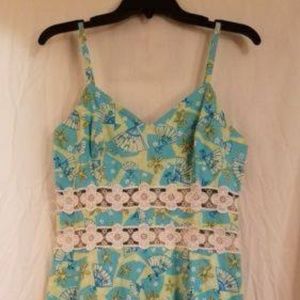 Lilly Pulitzer Fan & Flowers white tag size 10